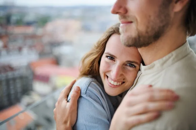 Person dating after a breakup while carefully opening up to new connections