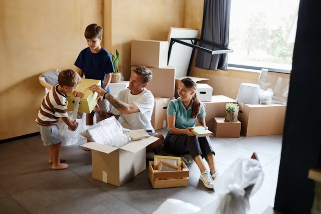 Family adjusting to relationships after life changes and new circumstances