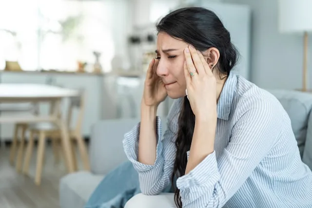 Person experiencing grief and depression while coping with deep emotional loss