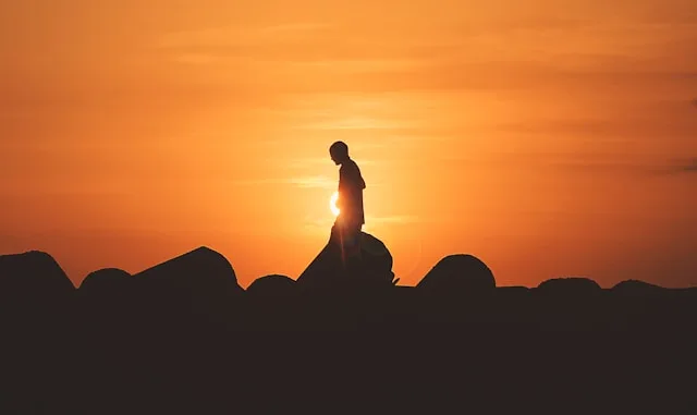 Person exploring self discovery and personal identity