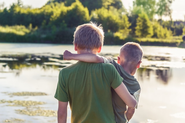 Siblings reflecting on sibling relationships and emotional bonds between brothers and sisters