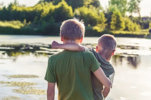 Siblings reflecting on sibling relationships and emotional bonds between brothers and sisters