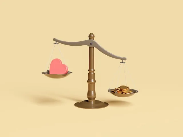 A balance scale weighing one thing against another, a picture of constant comparison