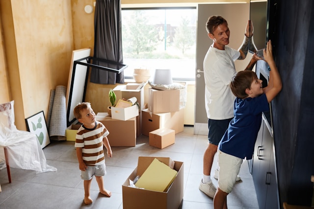 Family moving to a new place and adjusting to an unfamiliar environment